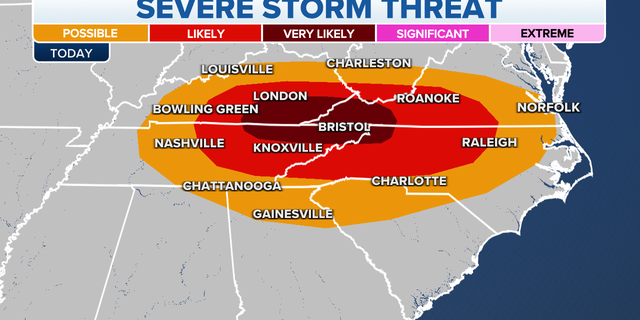 Possible severe storm threats on Tuesday