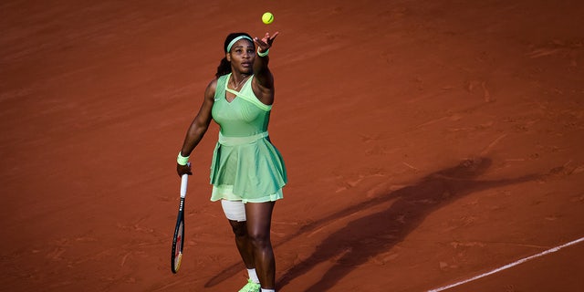 Serena Williams plays at the French Open