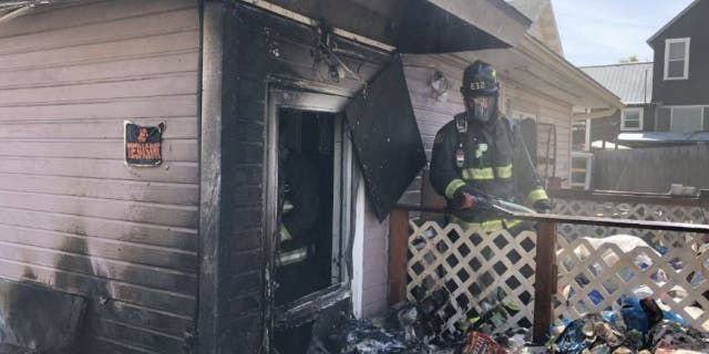 burned out squatter house