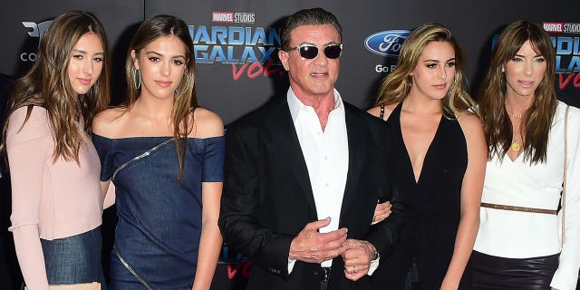 Sylvester Stallone and his daughters
