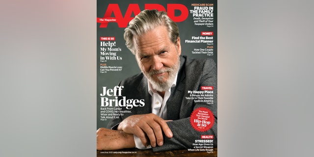 Jeff Bridges on the cover of AARP magazine