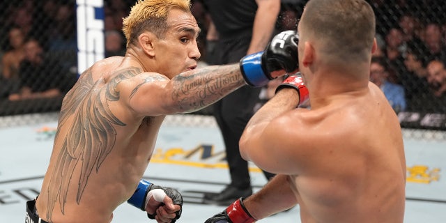 UFC star Tony Ferguson arrested after rollover crash in Los Angeles 1 Tony Ferguson punches Nate Diaz