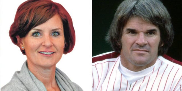 a photo of Nancy Armour and Pete Rose