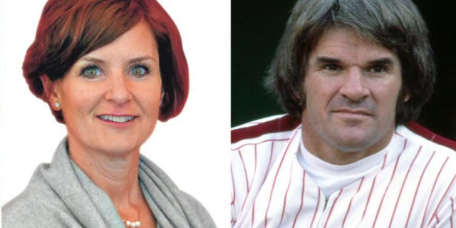 a photo of Nancy Armour and Pete Rose