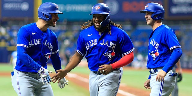 Blue Jays annihilate MLB-best Rays after scoring 10 runs off position players in two innings 4 Vladimir Guerrero celebrates home run