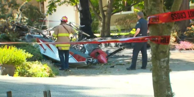 officials at scene of float plane crash