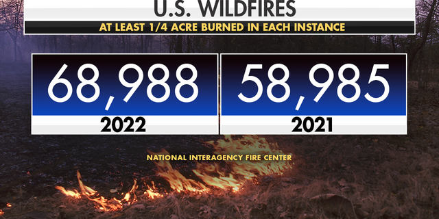 Last year saw more wildfires than 2021