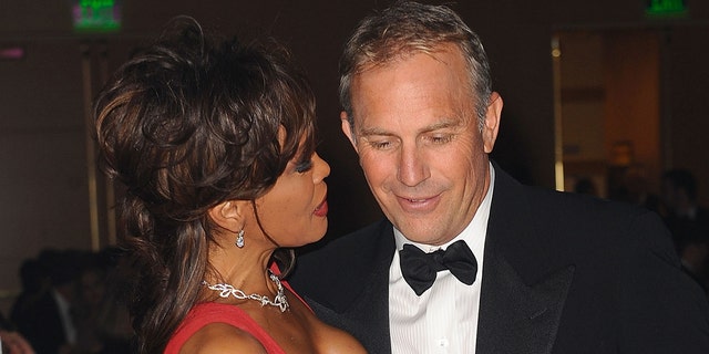 Whitney Houston and Kevin Costner at Muhammad Ali's Celebrity Fight Night