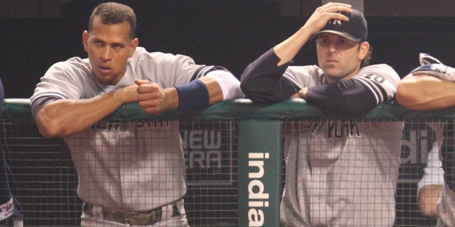 A Rod and Mientkewicz in dugout