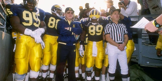 Bo Schembechler leading the charge