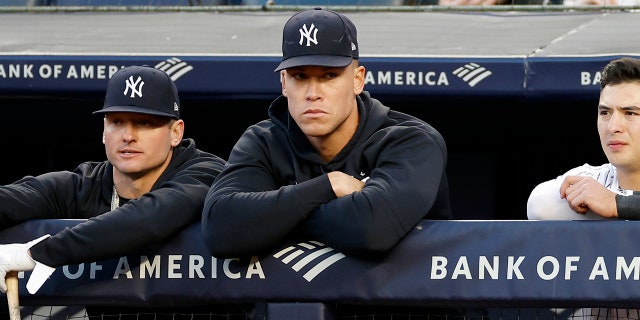 Aaron Judge in dugout