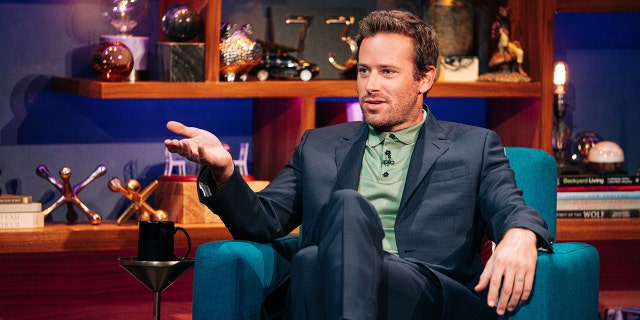 Armie Hammer on the "Late, Late Show."