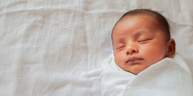 one-month-old baby sleeping