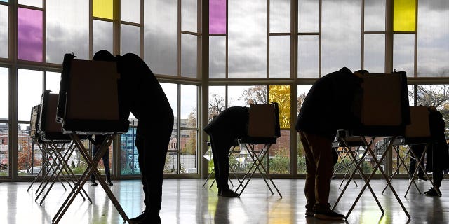 Voters casting ballots