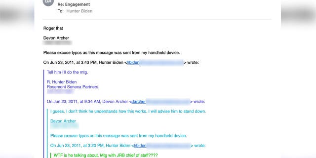 Hunter and Archer email