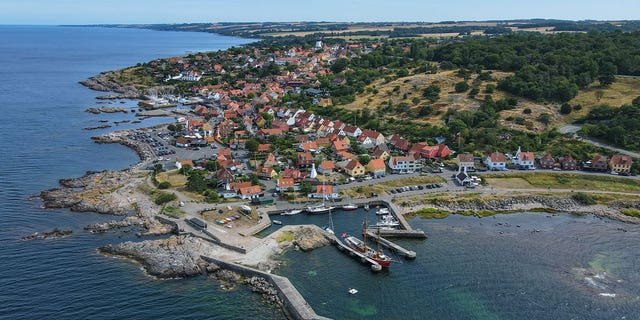 La isla danesa de Bornholm en el Mar Báltico 
