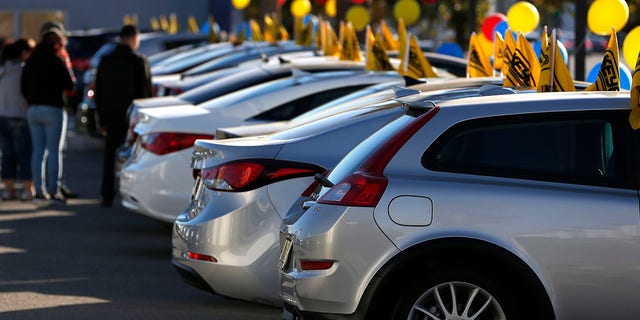 row of Hyundai vehicles