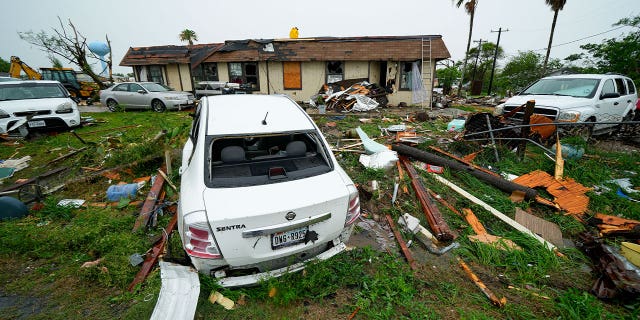 damage from tornado in TX