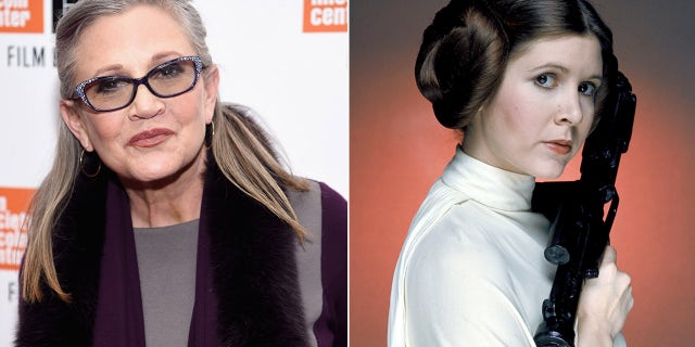 Carrie Fisher recent and as Princess Leia