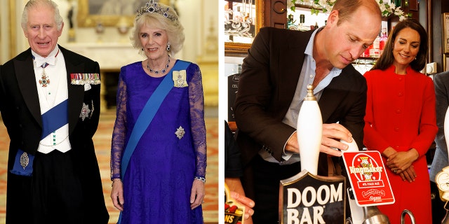 King Charles Queen Camilla Prince William Kate Middleton split photo