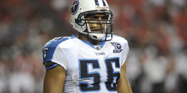 Colin Allred in his Tennessee Titans uniform