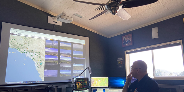 Fire captain monitors live camera feed to detect wildfires