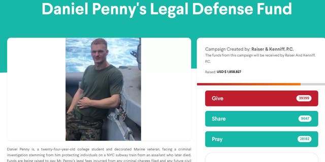 Jordan Neely dying: Daniel Penny supporters increase $1.8M in the direction of Marine veteran’s authorized fund