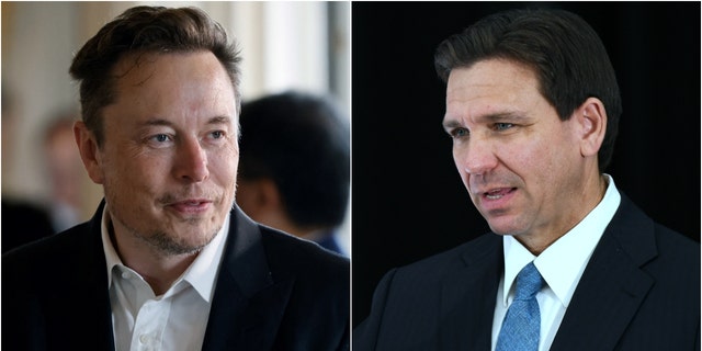 Elon Musk and Ron DeSantis