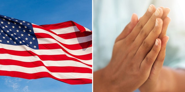 split, prayer and the American flag