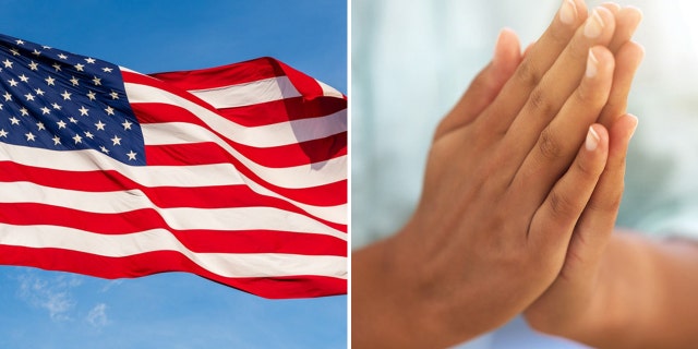 split, prayer and the American flag