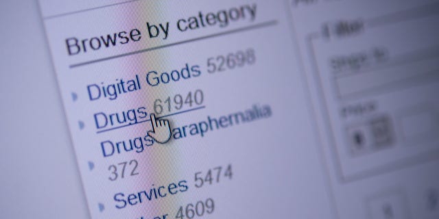A darknet webpage where you can buy drugs