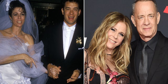 Tom Hanks and Rita Wilson then and now split