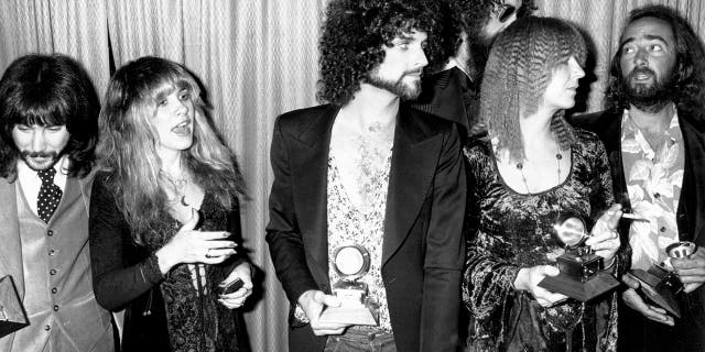 Fleetwood Mac at the Grammys after winning best album 