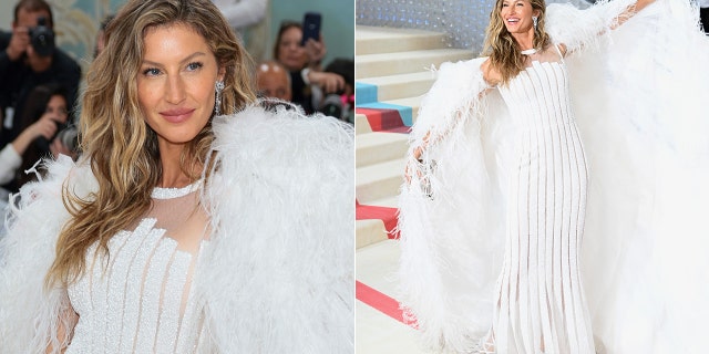 Gisele Bundchen wore vintage Chanel white gown for Met Gala in New York