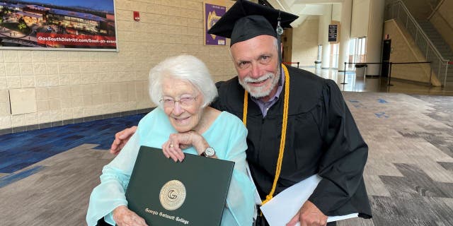 Virginia and Sam Kaplan at his ceremony