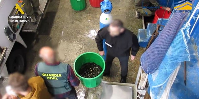 Guardia Civil officers on the Eel raid