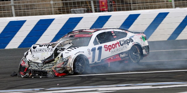 Denny Hamlin after wreck