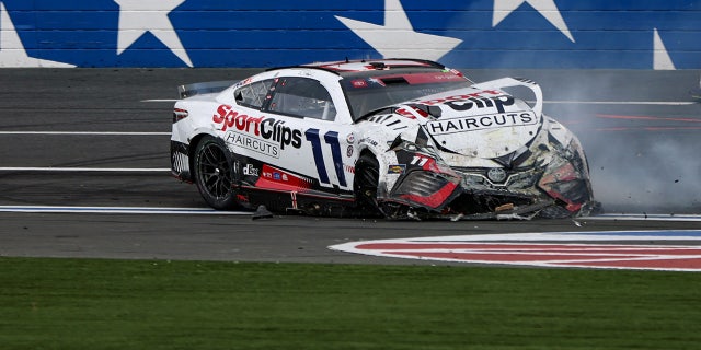 Denny Hamlin after crash