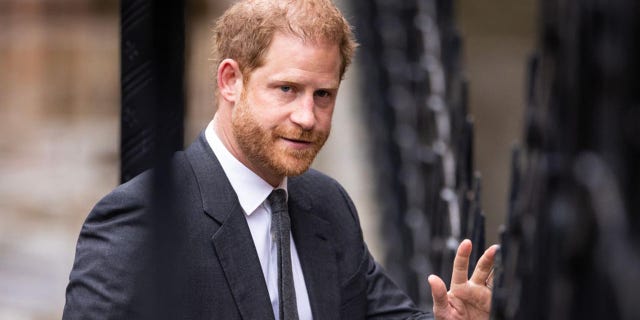 prince harry waves hand