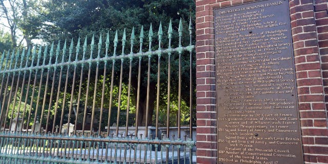 Benjamin Franklin's burial site