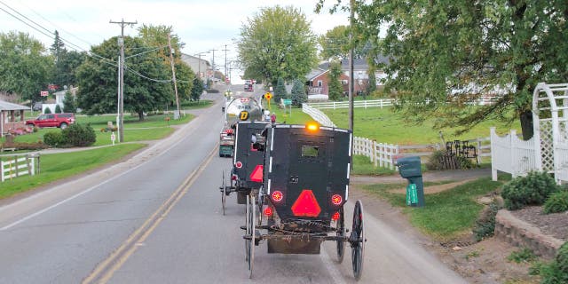 Amish horse and buggies with integrated lights