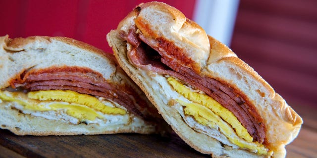 Taylor ham breakfast sandwich