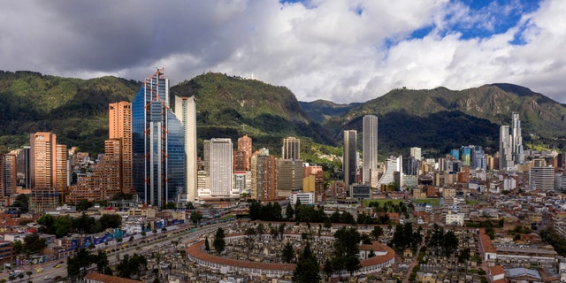 Aerial shot of Bogota, Colombia.