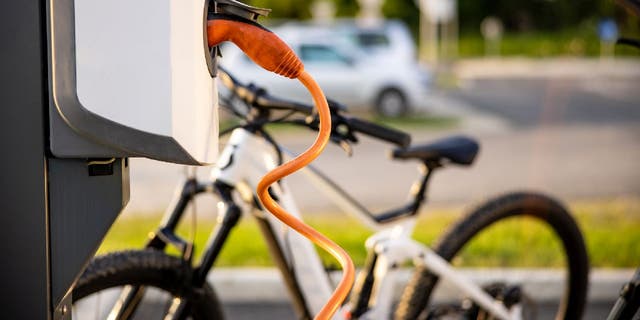 Electric bike gets charged
