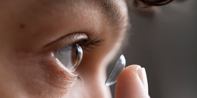 contact lens close up