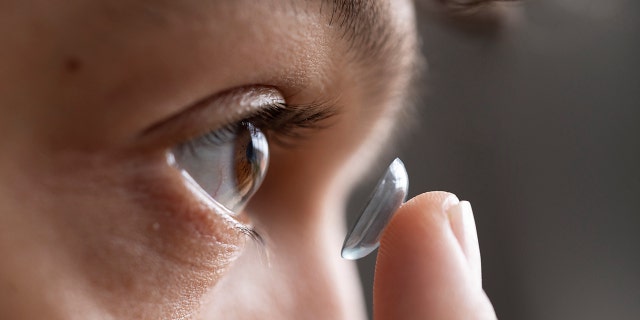 contact lens close up