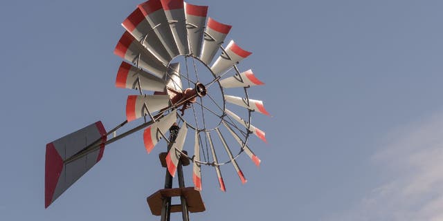 Windmill on an Amish farm.