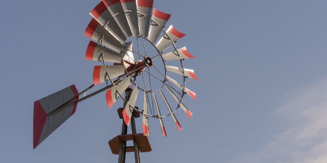 Windmill on an Amish farm.