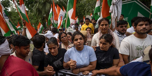 Indian wrestlers march to call for the arrest and resignation of sports president accused of sexual abuse 2 march in India