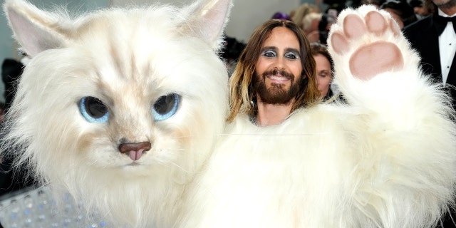Jared Leto wears furry cat suit on Met Gala red carpet